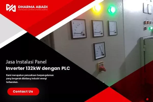 instalasi panel inverter 132kw dengan plc